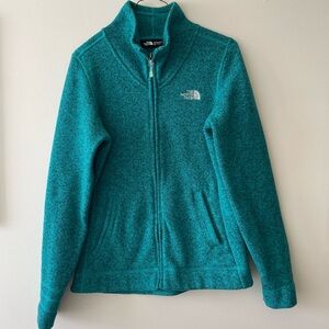The North Face women’s blue teal full zip jacket, size small